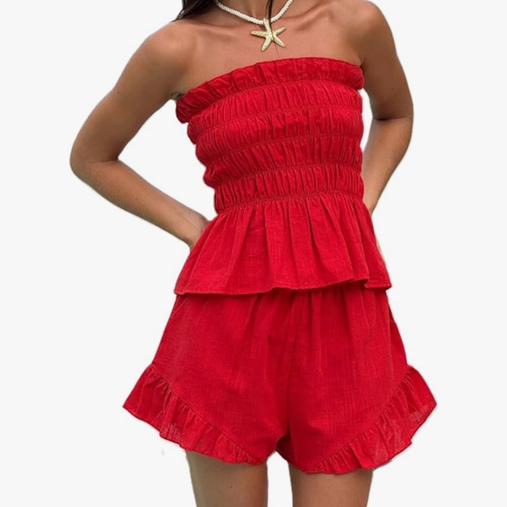 Ruffle Two-Piece Set